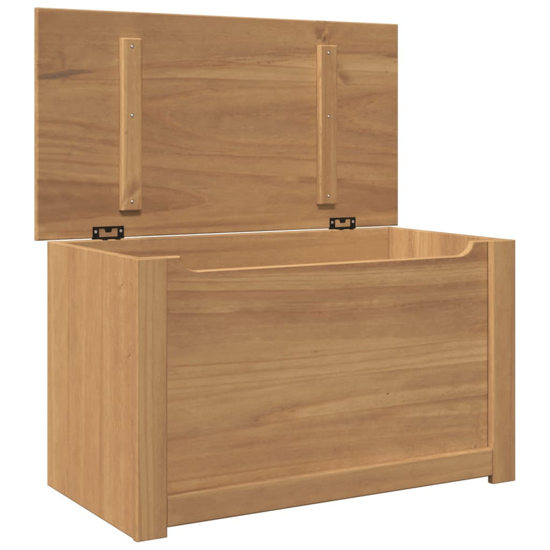 vidaXL Panama tömör fenyőfa tárolóláda fedéllel 79 x 42 x 46 cm