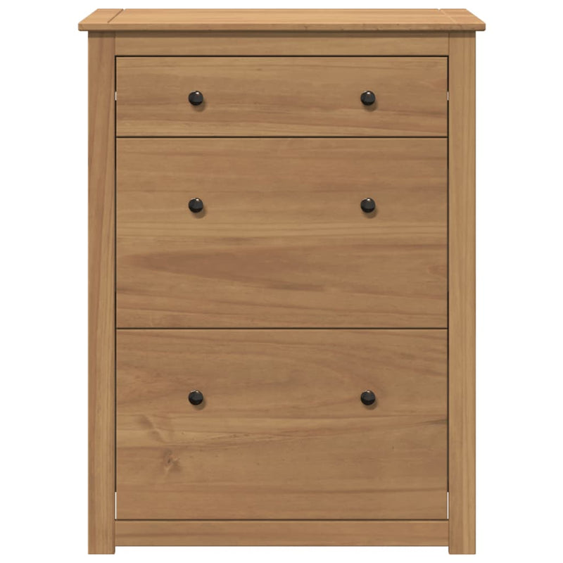 vidaXL Panama tömör fenyőfa cipőtároló szekrény 80 x 35 x 105 cm