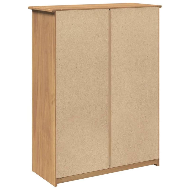 vidaXL Panama tömör fenyőfa cipőtároló szekrény 80 x 35 x 105 cm