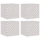 vidaXL 4 db krém nem szőtt szövet összecsukható tárolódoboz 32x32x32cm