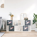 vidaXL 4db szürke nemszőtt szövet összecsukható tárolódoboz 32x32x32cm