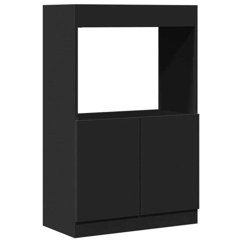 vidaXL fekete szerelt fa magasszekrény 63 x 33 x 100 cm