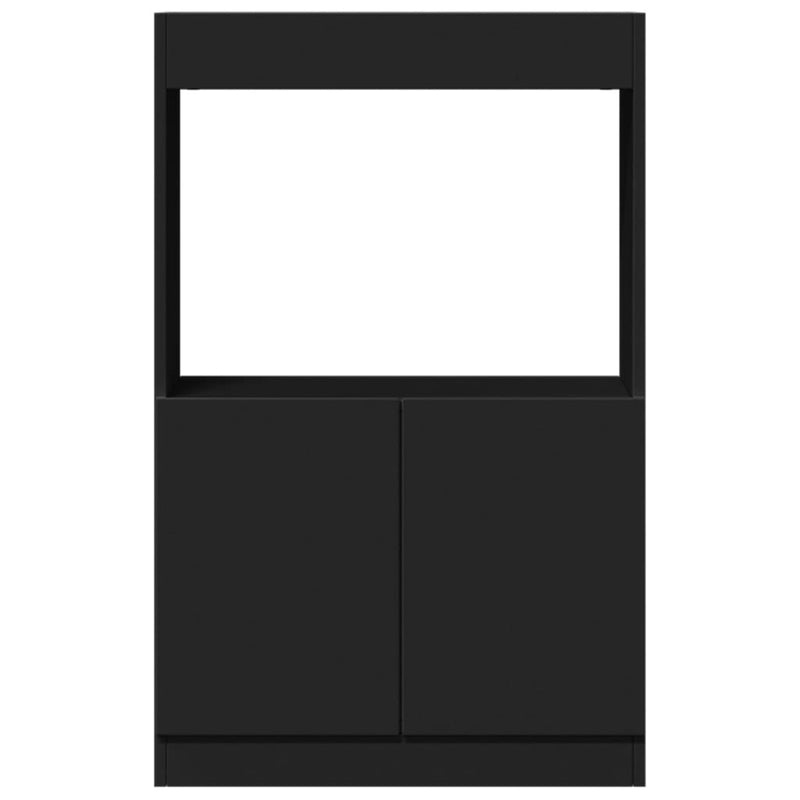 vidaXL fekete szerelt fa magasszekrény 63 x 33 x 100 cm