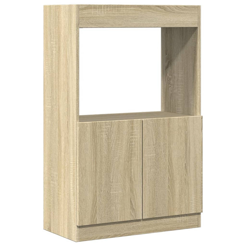 vidaXL sonoma tölgy színű szerelt fa magasszekrény 63 x 33 x 100 cm