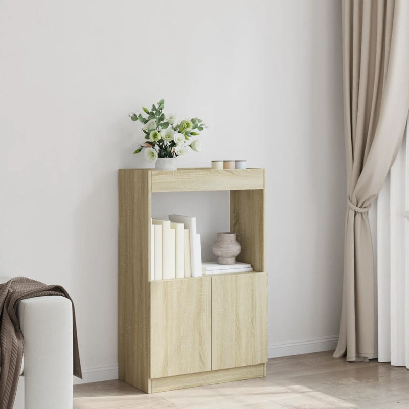 vidaXL sonoma tölgy színű szerelt fa magasszekrény 63 x 33 x 100 cm