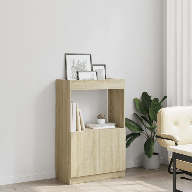 vidaXL sonoma tölgy színű szerelt fa magasszekrény 63 x 33 x 100 cm