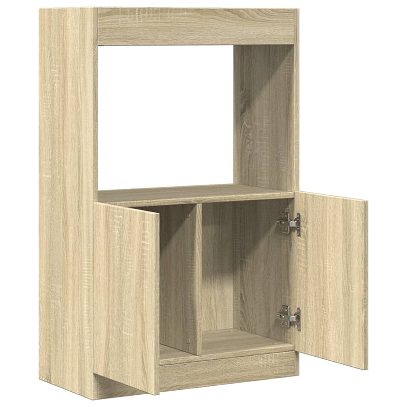 vidaXL sonoma tölgy színű szerelt fa magasszekrény 63 x 33 x 100 cm