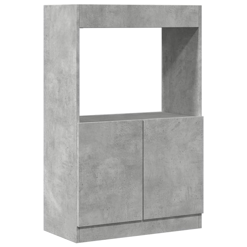 vidaXL betonszürke szerelt fa magasszekrény 63 x 33 x 100 cm
