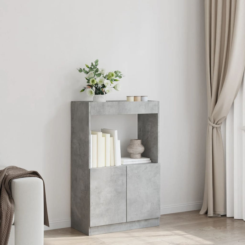 vidaXL betonszürke szerelt fa magasszekrény 63 x 33 x 100 cm