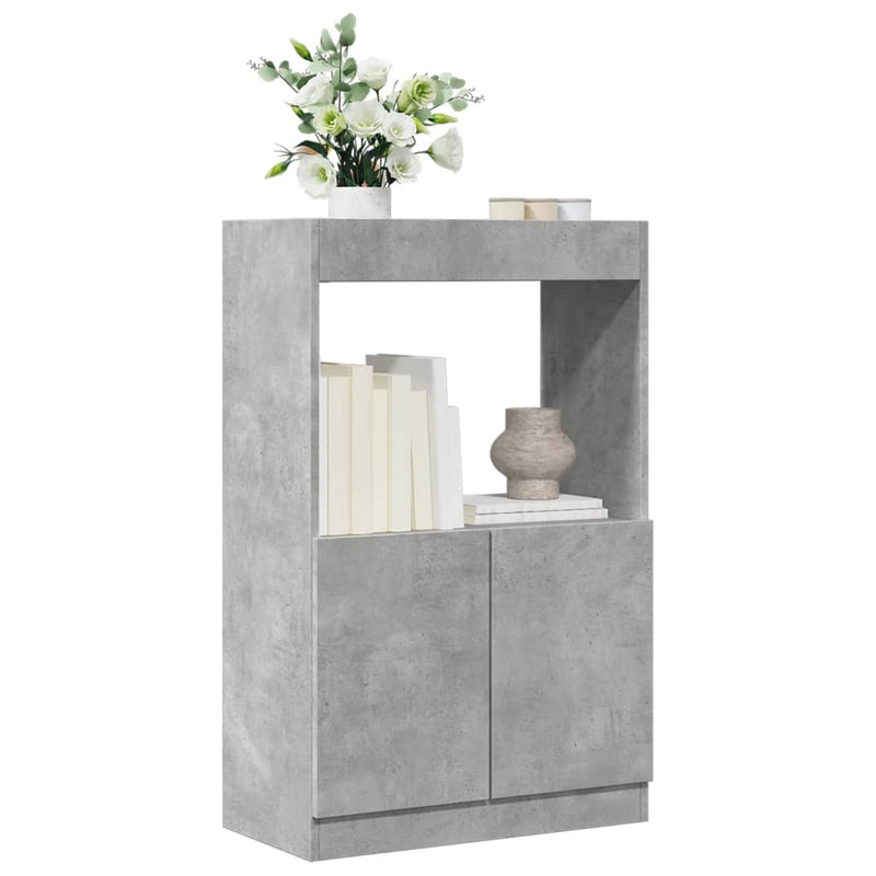 vidaXL betonszürke szerelt fa magasszekrény 63 x 33 x 100 cm