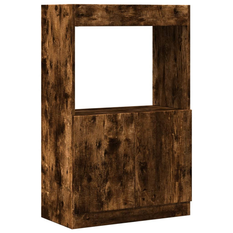 vidaXL füstös tölgy színű szerelt fa magasszekrény 63 x 33 x 100 cm