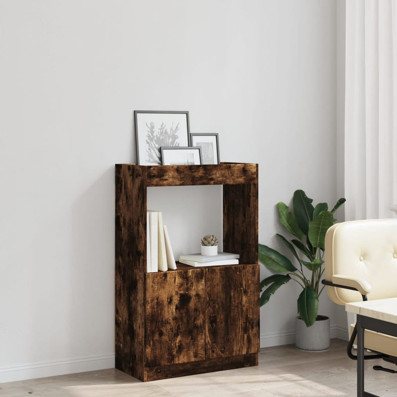 vidaXL füstös tölgy színű szerelt fa magasszekrény 63 x 33 x 100 cm