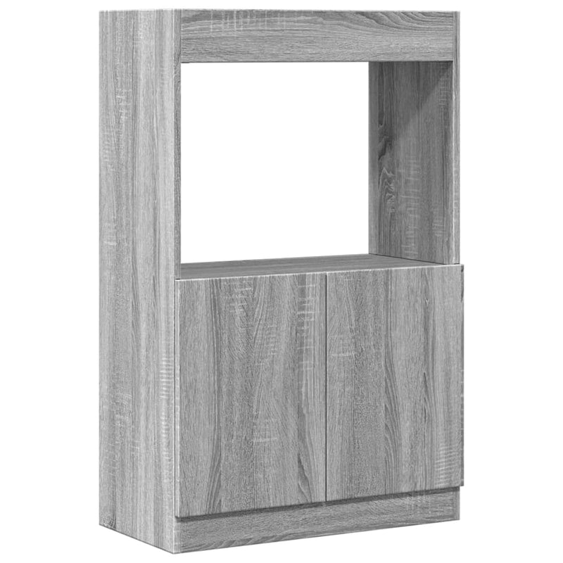 vidaXL szürke sonoma színű szerelt fa magasszekrény 63 x 33 x 100 cm