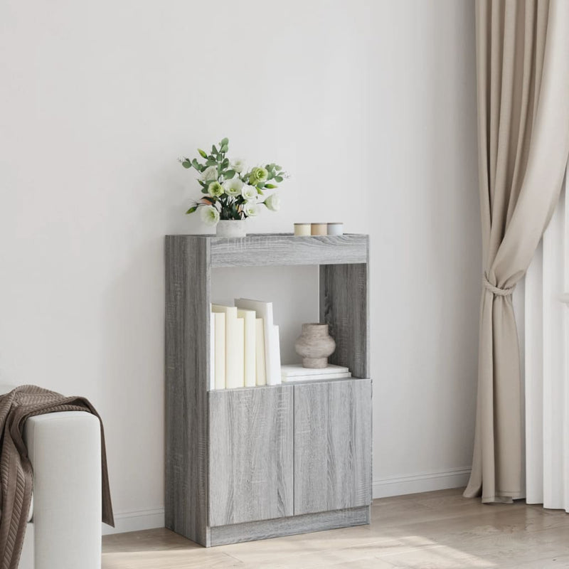 vidaXL szürke sonoma színű szerelt fa magasszekrény 63 x 33 x 100 cm