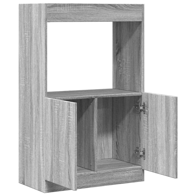 vidaXL szürke sonoma színű szerelt fa magasszekrény 63 x 33 x 100 cm
