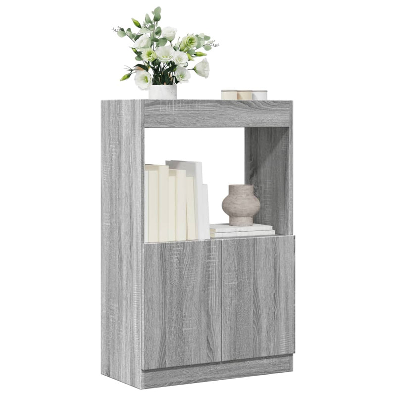 vidaXL szürke sonoma színű szerelt fa magasszekrény 63 x 33 x 100 cm
