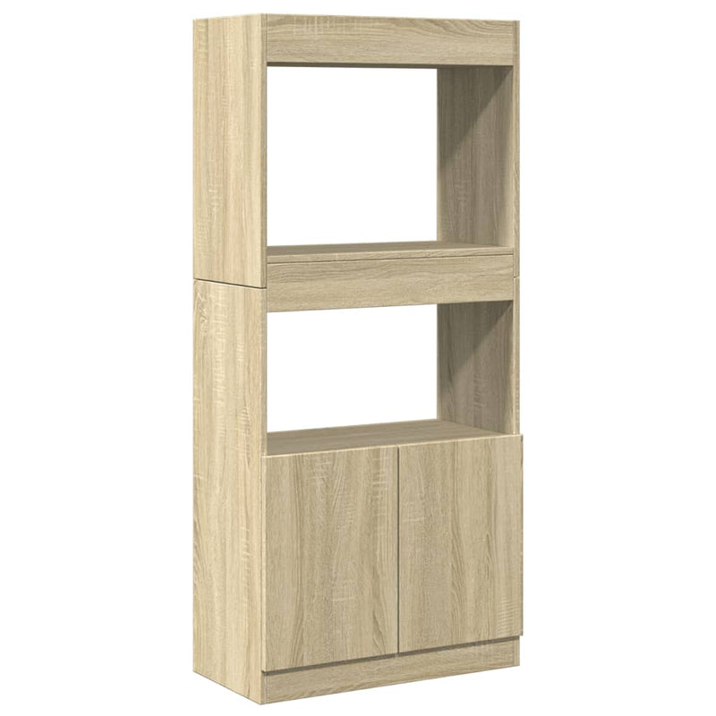 vidaXL sonoma tölgy színű szerelt fa magasszekrény 63 x 33 x 140 cm