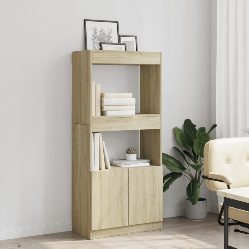 vidaXL sonoma tölgy színű szerelt fa magasszekrény 63 x 33 x 140 cm