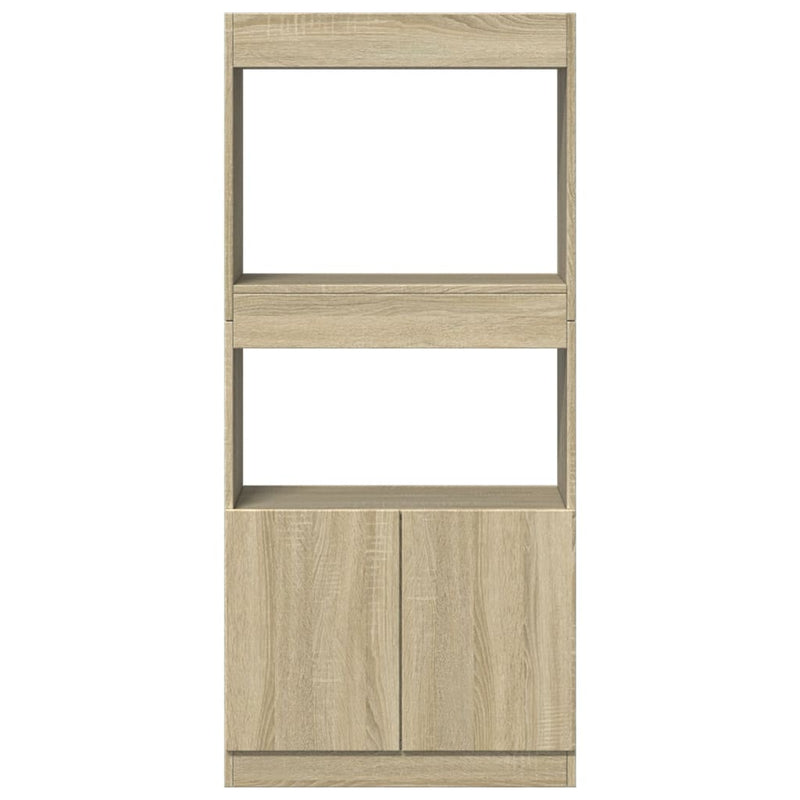 vidaXL sonoma tölgy színű szerelt fa magasszekrény 63 x 33 x 140 cm