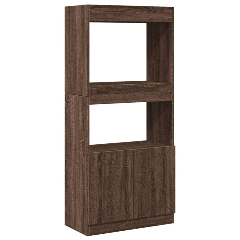 vidaXL barna tölgy színű szerelt fa magasszekrény 63 x 33 x 140 cm