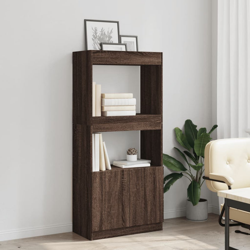 vidaXL barna tölgy színű szerelt fa magasszekrény 63 x 33 x 140 cm