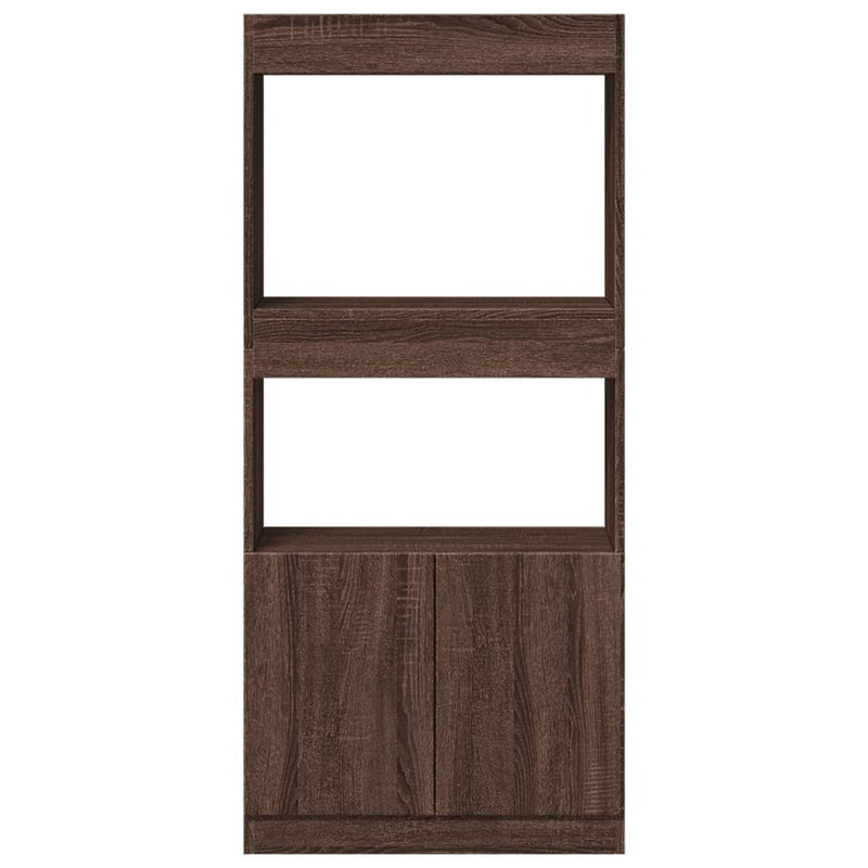 vidaXL barna tölgy színű szerelt fa magasszekrény 63 x 33 x 140 cm