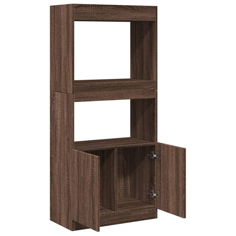 vidaXL barna tölgy színű szerelt fa magasszekrény 63 x 33 x 140 cm