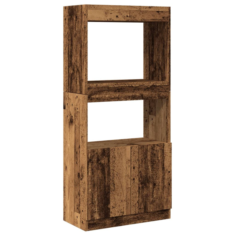vidaXL antik fa színű szerelt fa magasszekrény 63 x 33 x 140 cm