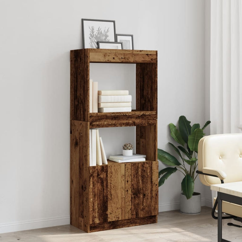 vidaXL antik fa színű szerelt fa magasszekrény 63 x 33 x 140 cm