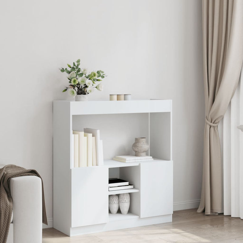vidaXL fehér szerelt fa magasszekrény 92 x 33 x 100 cm