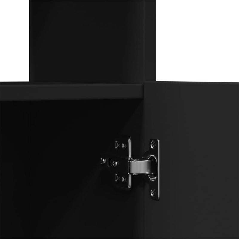 vidaXL fekete szerelt fa magasszekrény 92 x 33 x 100 cm