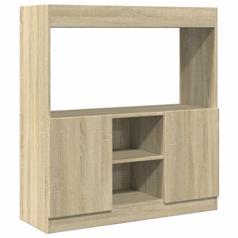 vidaXL sonoma tölgy színű szerelt fa magasszekrény 92 x 33 x 100 cm