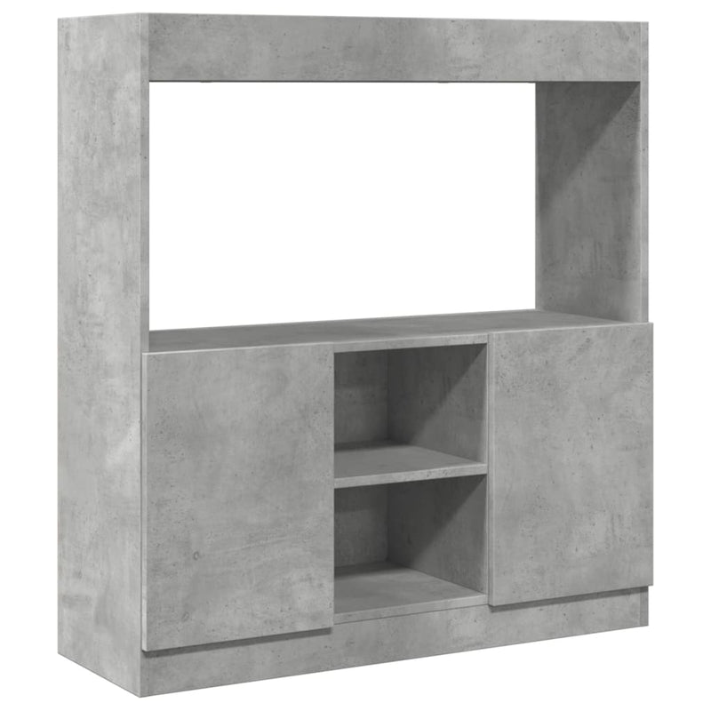 vidaXL betonszürke szerelt fa magasszekrény 92 x 33 x 100 cm