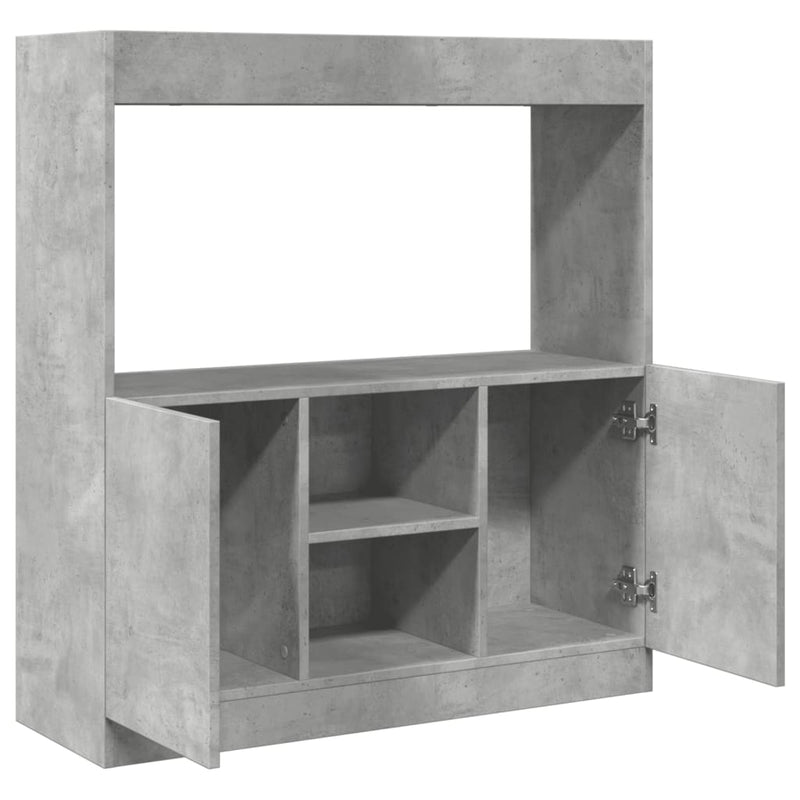 vidaXL betonszürke szerelt fa magasszekrény 92 x 33 x 100 cm
