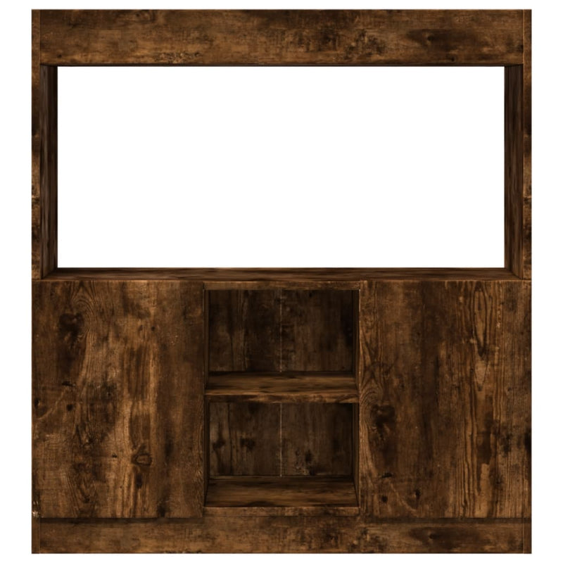 vidaXL füstös tölgy színű szerelt fa magasszekrény 92 x 33 x 100 cm
