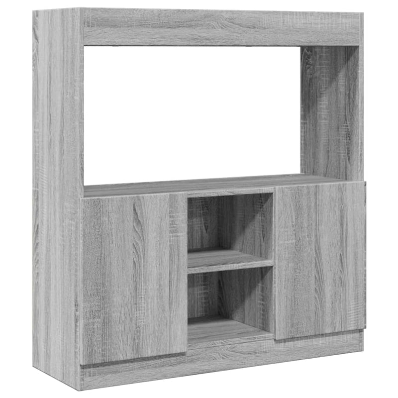 vidaXL szürke sonoma színű szerelt fa magasszekrény 92 x 33 x 100 cm