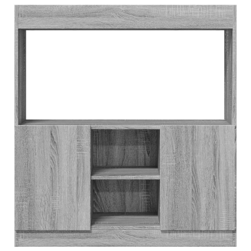 vidaXL szürke sonoma színű szerelt fa magasszekrény 92 x 33 x 100 cm