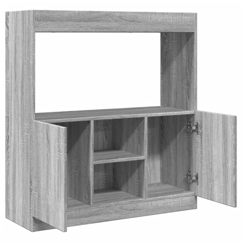 vidaXL szürke sonoma színű szerelt fa magasszekrény 92 x 33 x 100 cm