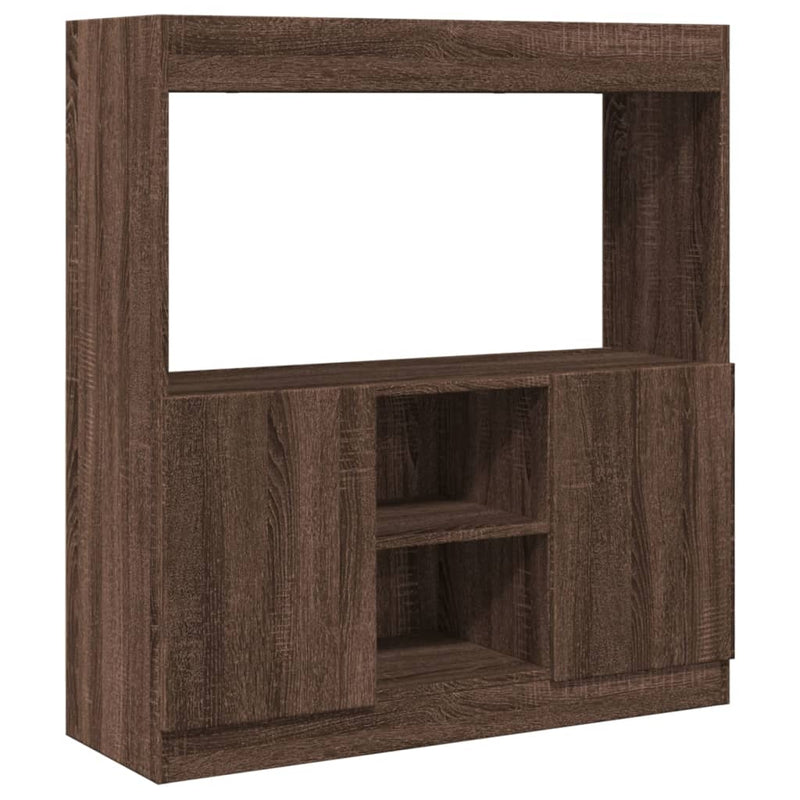 vidaXL barna tölgy színű szerelt fa magasszekrény 92 x 33 x 100 cm