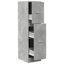 vidaXL betonszürke szerelt fa patikaszekrény 30 x 41 x 118 cm