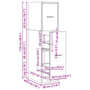 vidaXL füstös tölgy színű szerelt fa patikaszekrény 30 x 41 x 118 cm