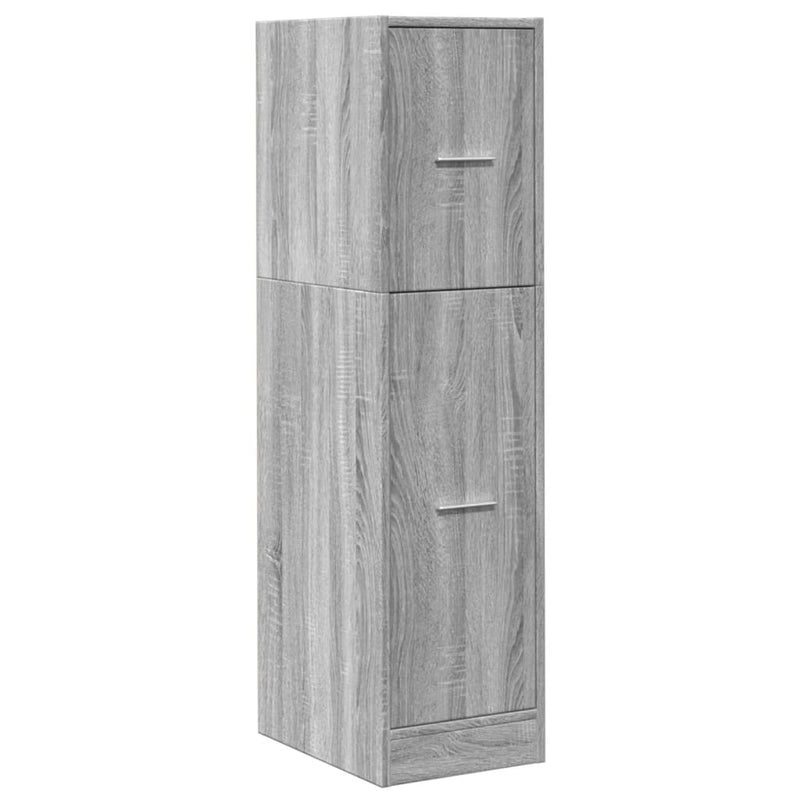 vidaXL szürke sonoma színű szerelt fa patikaszekrény 30x118x77,5 cm