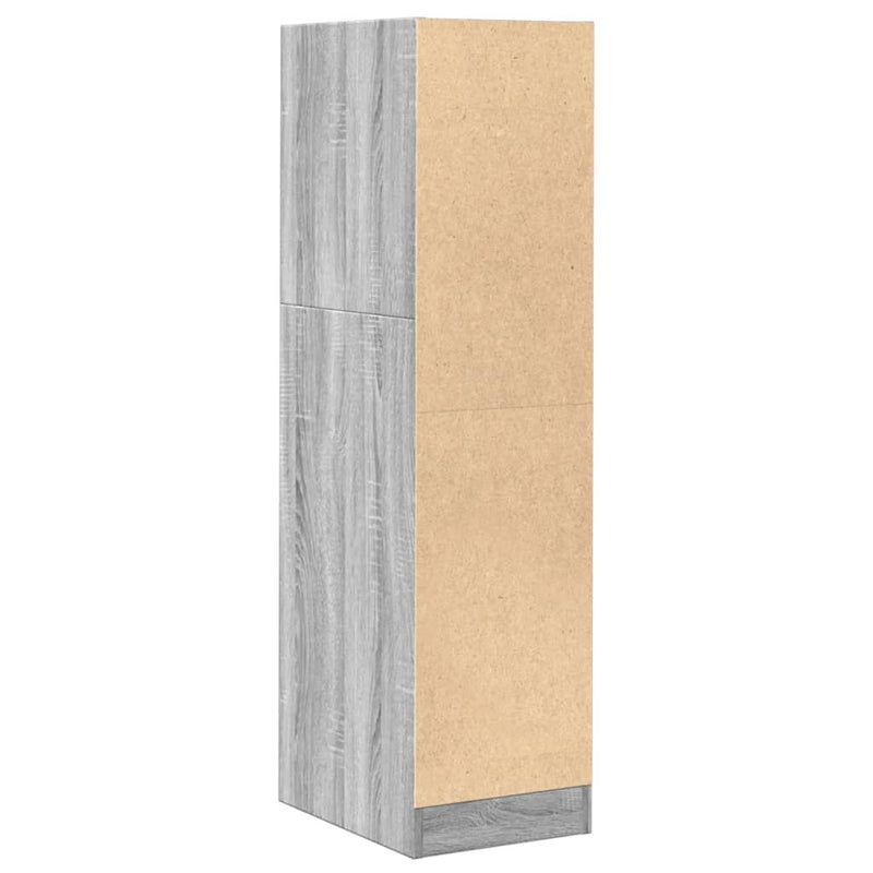vidaXL szürke sonoma színű szerelt fa patikaszekrény 30x118x77,5 cm