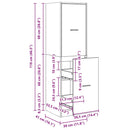 vidaXL antik fa színű szerelt fa patikaszekrény 30 x 41 x 118 cm