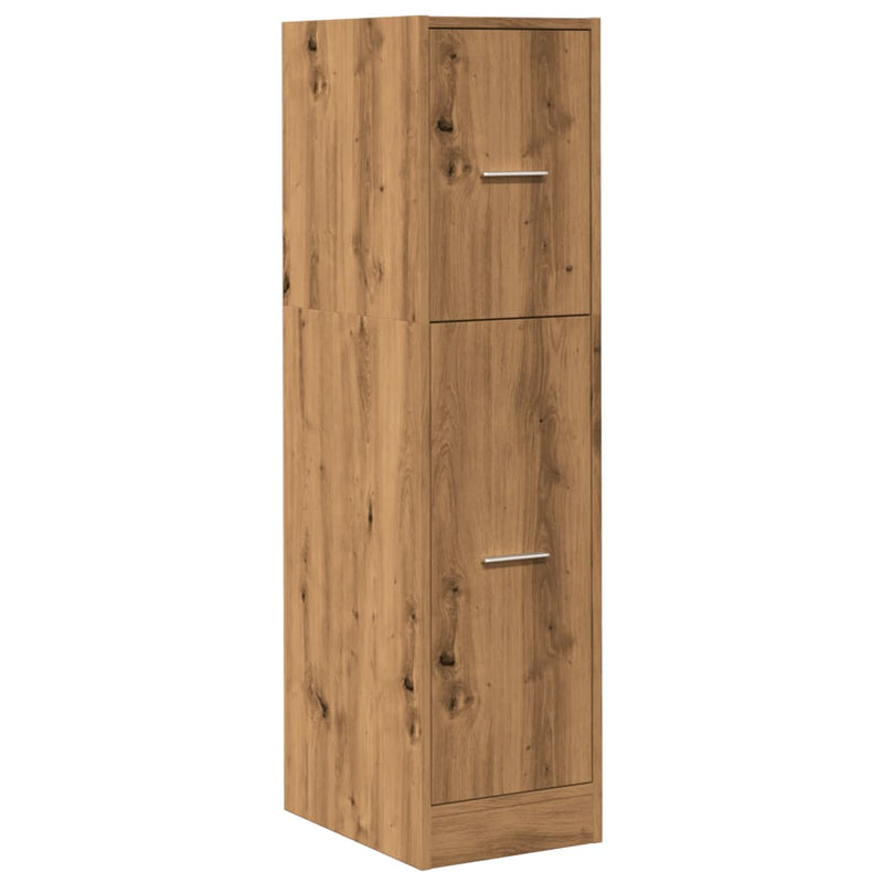 vidaXL kézműves tölgy színű szerelt fa patikaszekrény 30 x 41 x 118 cm