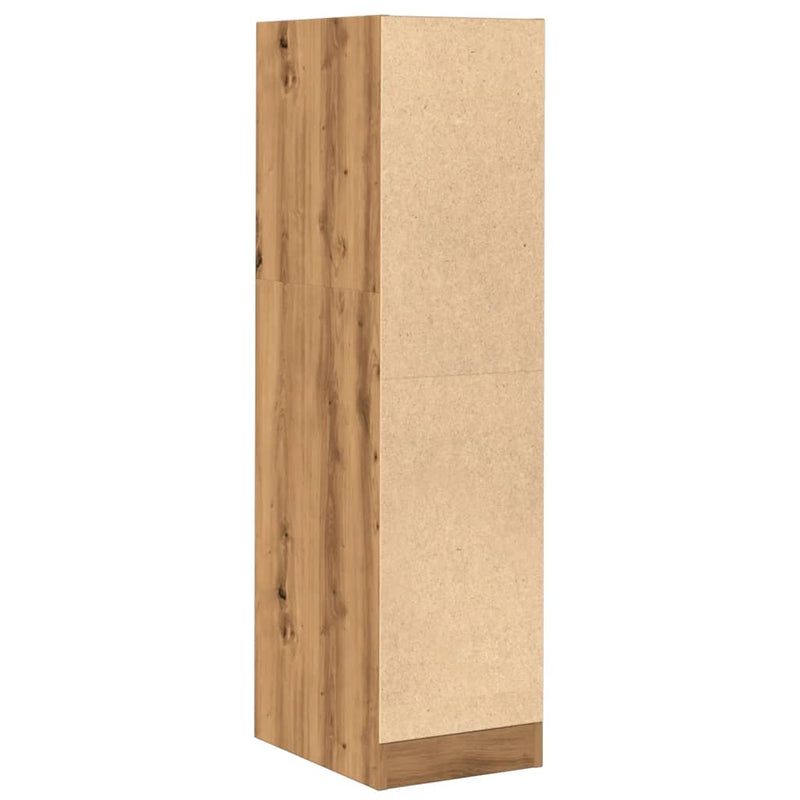 vidaXL kézműves tölgy színű szerelt fa patikaszekrény 30 x 41 x 118 cm