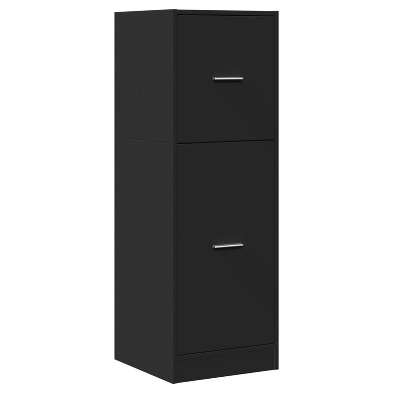 vidaXL fekete szerelt fa patikaszekrény 40 x 41 x 118 cm