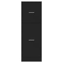 vidaXL fekete szerelt fa patikaszekrény 40 x 41 x 118 cm