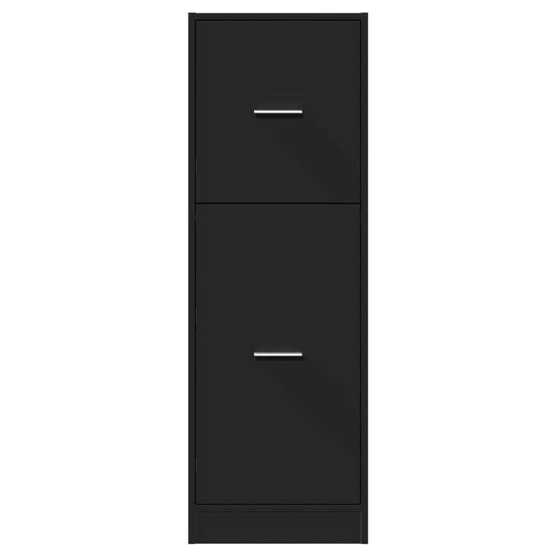 vidaXL fekete szerelt fa patikaszekrény 40 x 41 x 118 cm