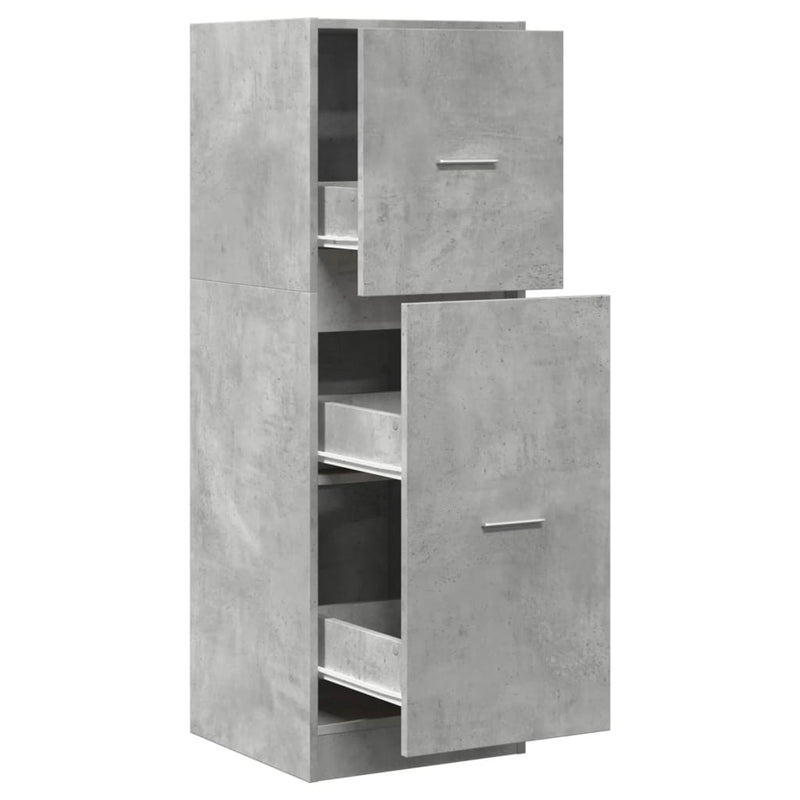 vidaXL betonszürke szerelt fa patikaszekrény 40 x 41 x 118 cm